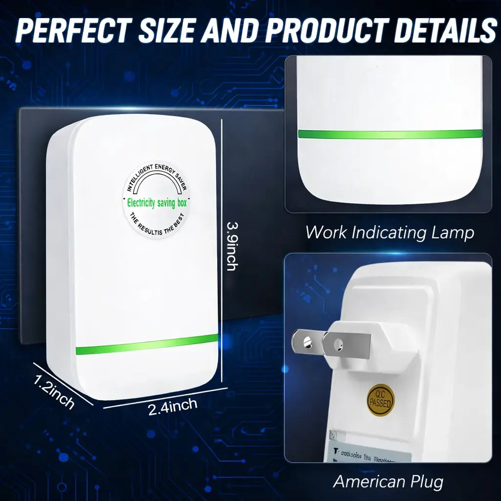 2026 New Universal Energy-Saving Box, Reduce Electricity Bills, Plug-and-Play, Power Factor Corrector for Home and Office Use (2Pcs)
