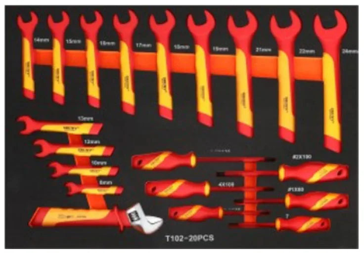 Hardware Spanner 68 Piece Insulated Tool Trolley Socket Set Tool Cabinet Mechanic Tool Set