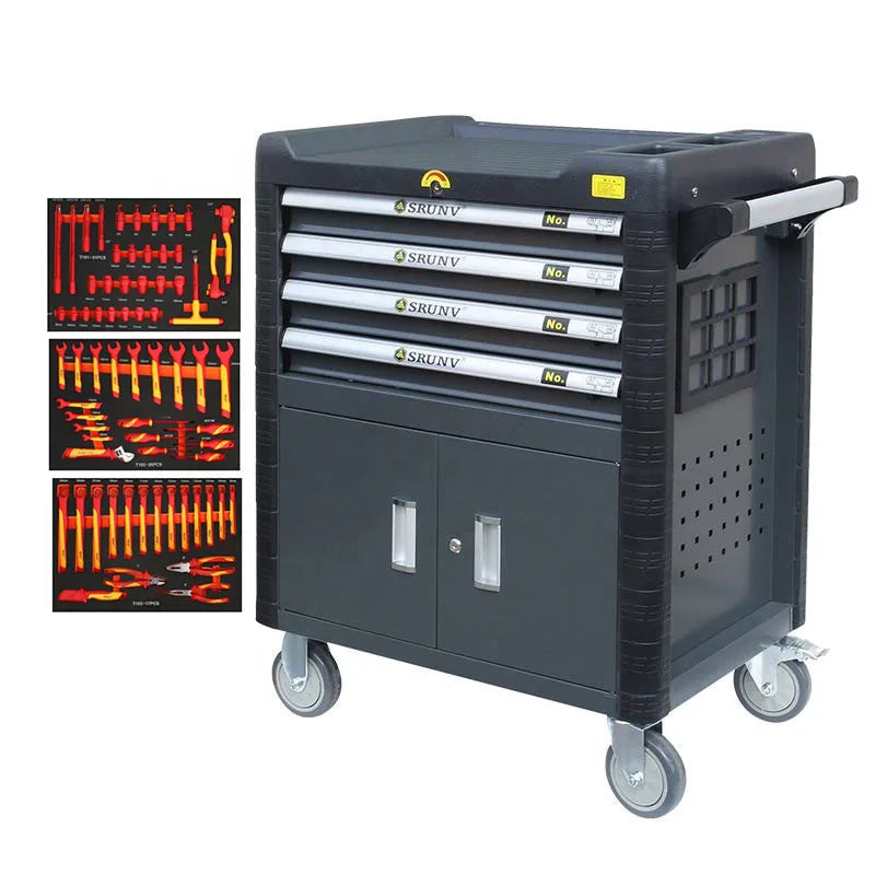 Hardware Spanner 68 Piece Insulated Tool Trolley Socket Set Tool Cabinet Mechanic Tool Set