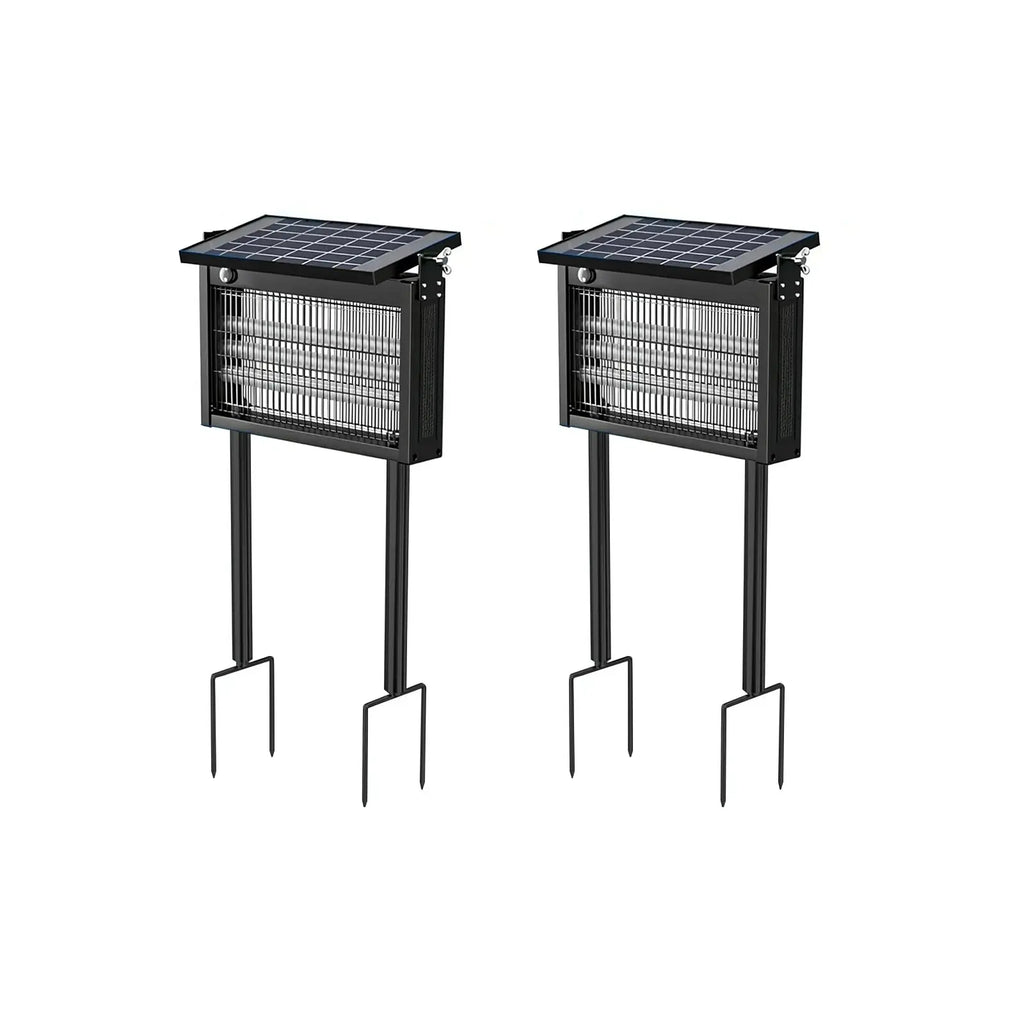 Gainstarx Solar Bug Zapper Outdoor Waterproof Electric Mosquito and Fly Zapper with Smart Light Sensor Rechargeable Solar Powered Trap for Patio, Backyard, Garden, Camping, and Indoor Use