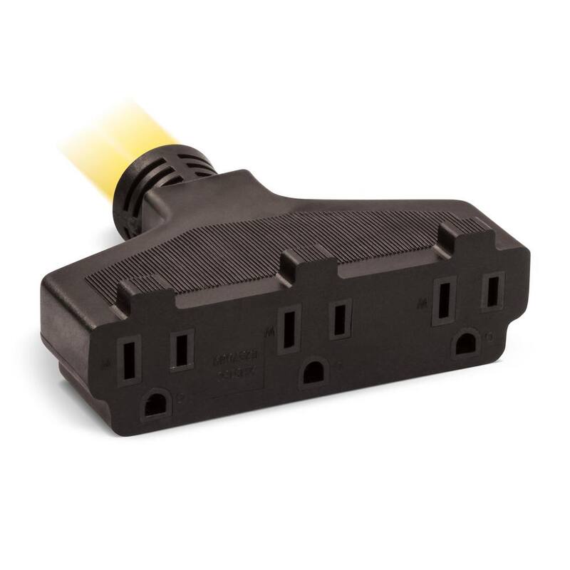 25 ft. 30 Amp 125-Volt Fan-Style Flat Generator Extension Cord