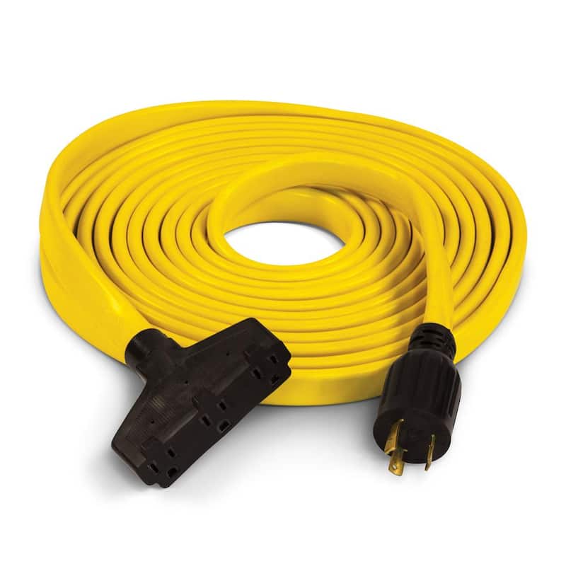 25 ft. 30 Amp 125-Volt Fan-Style Flat Generator Extension Cord