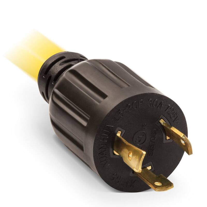 25 ft. 30 Amp 125-Volt Fan-Style Flat Generator Extension Cord