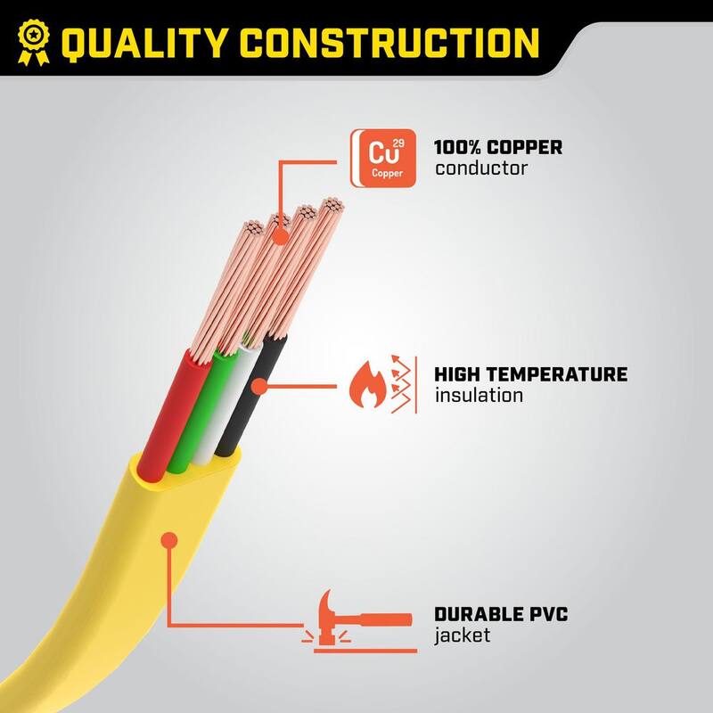25 ft. 30 Amp 125/250-Volt Duplex-Style Flat Generator Extension Cord