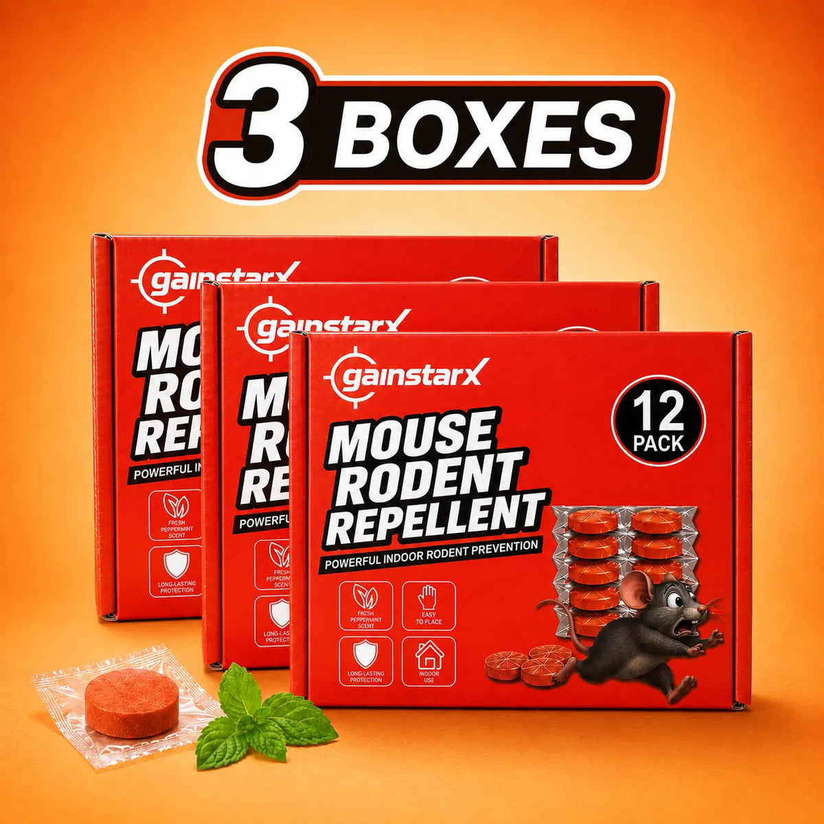 12 Pack Upgraded Large 25g Each Peppermint Oil Rodent Repellent Balls for Home K