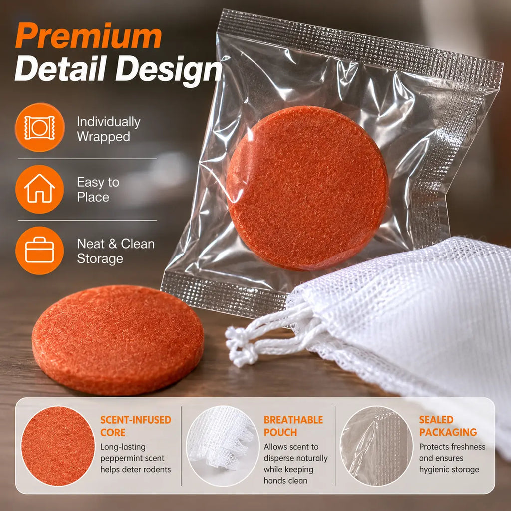 12 Pack Upgraded Large 25g Each Peppermint Oil Rodent Repellent Balls for Home K