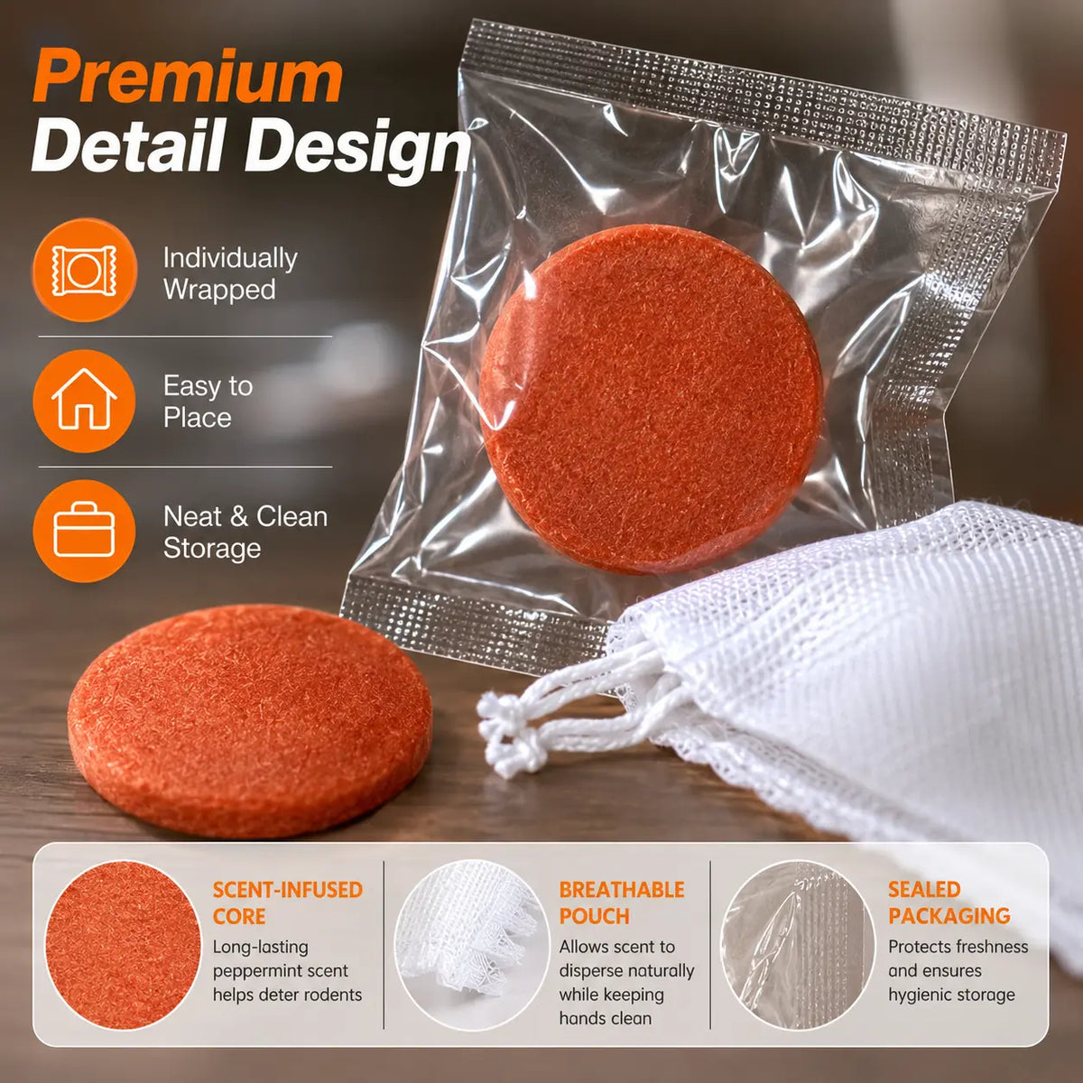 12 Pack Upgraded Large 25g Each Peppermint Oil Rodent Repellent Balls for Home K