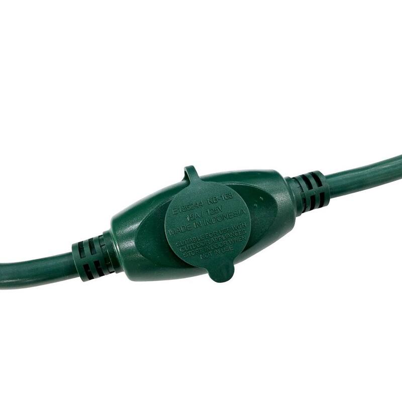 25 ft. 14/3 3 Outlet Extension Cord, Green