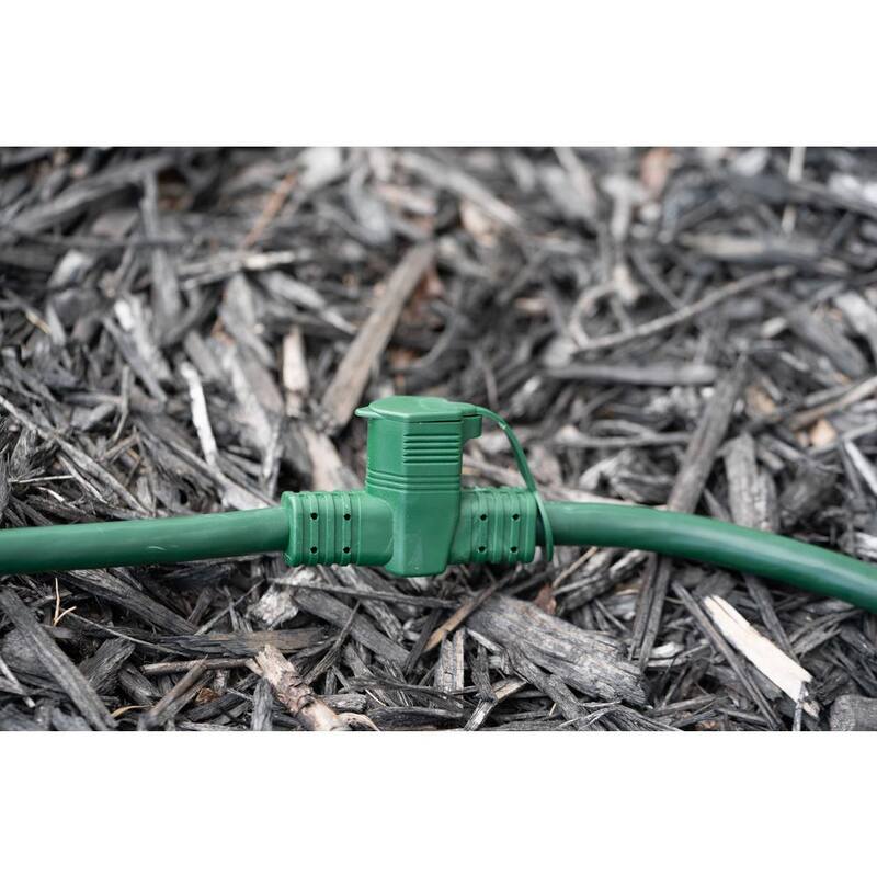 25 ft. 14/3 Multi-Outlet (3) Garden Outdoor Medium-Duty Extension Cord, Green