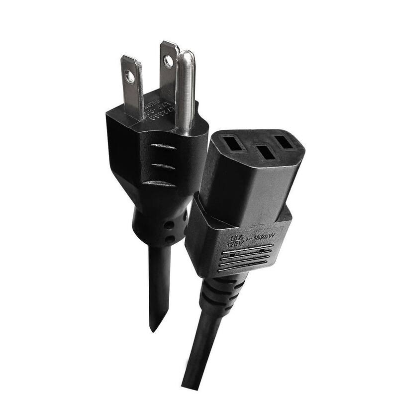 10 ft. 16/3 Light Duty Computer, Monitor, TV Replacement Cord, Black
