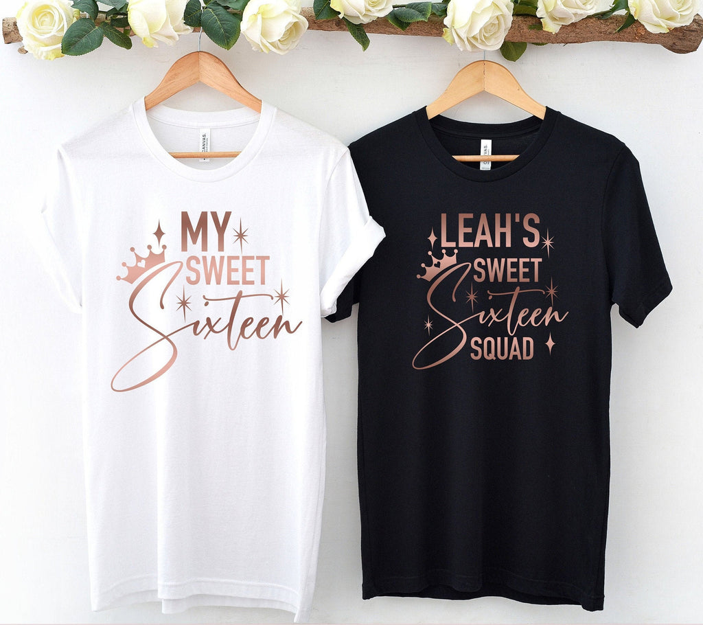 Personalized Sweet Sixteen Iron-On Decal, DIY Birthday Shirts
