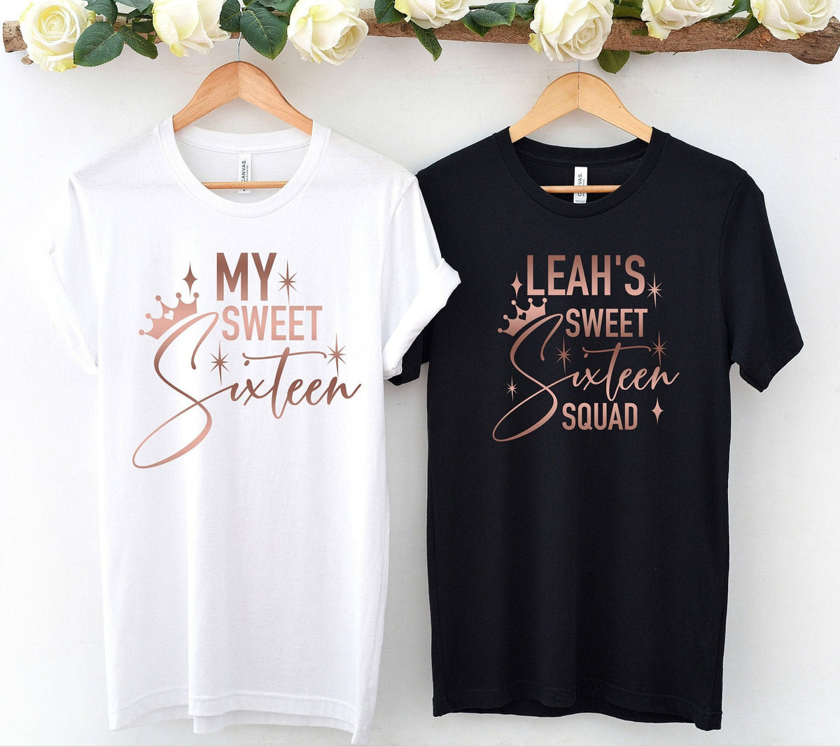 Personalized Sweet Sixteen Iron-On Decal, DIY Birthday Shirts