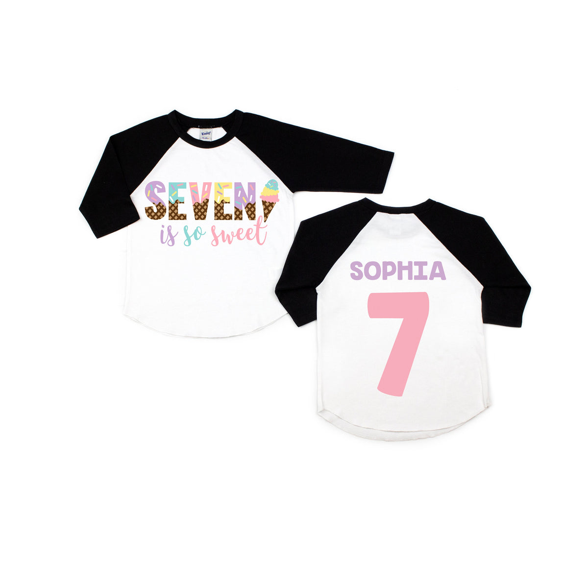 Seven is so sweet ice cream girls 7th seventh birthday shirt, 7th birthday party, ice cream shirt, ice cream birthday, ice cream theme