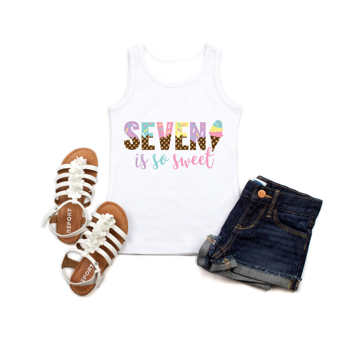 Seven is so sweet ice cream girls 7th seventh birthday shirt, 7th birthday party, ice cream shirt, ice cream birthday, ice cream theme