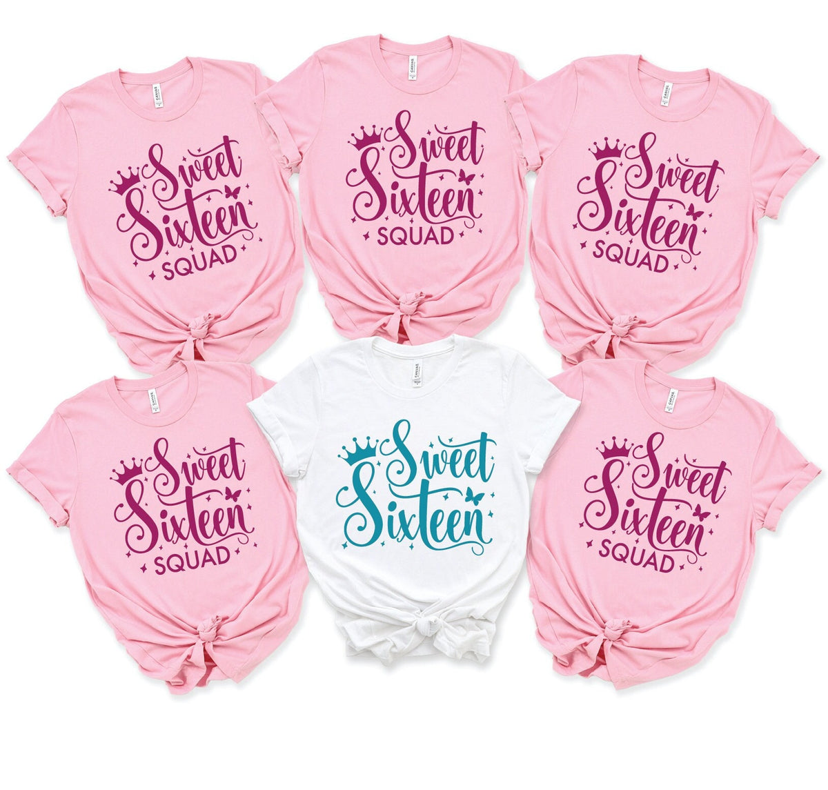 Sweet Sixteen Birthday Shirt, 16th Birthday Tee, 16th Birthday Squad Shir, Birthday Party Shirts, Custom Birthday Group Shirts