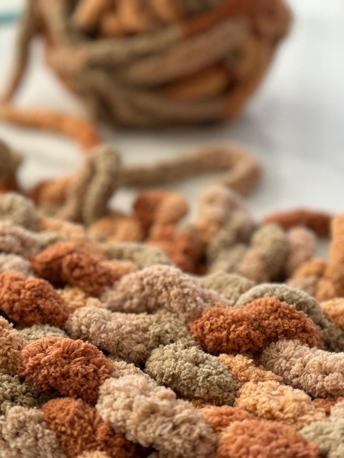 Pumpkin Spice Chunky Knit Chenille Throw Blanket, Fall Autumn Cozy Couch Throw, Halloween Home Decor, Free Shipping, Made to Order