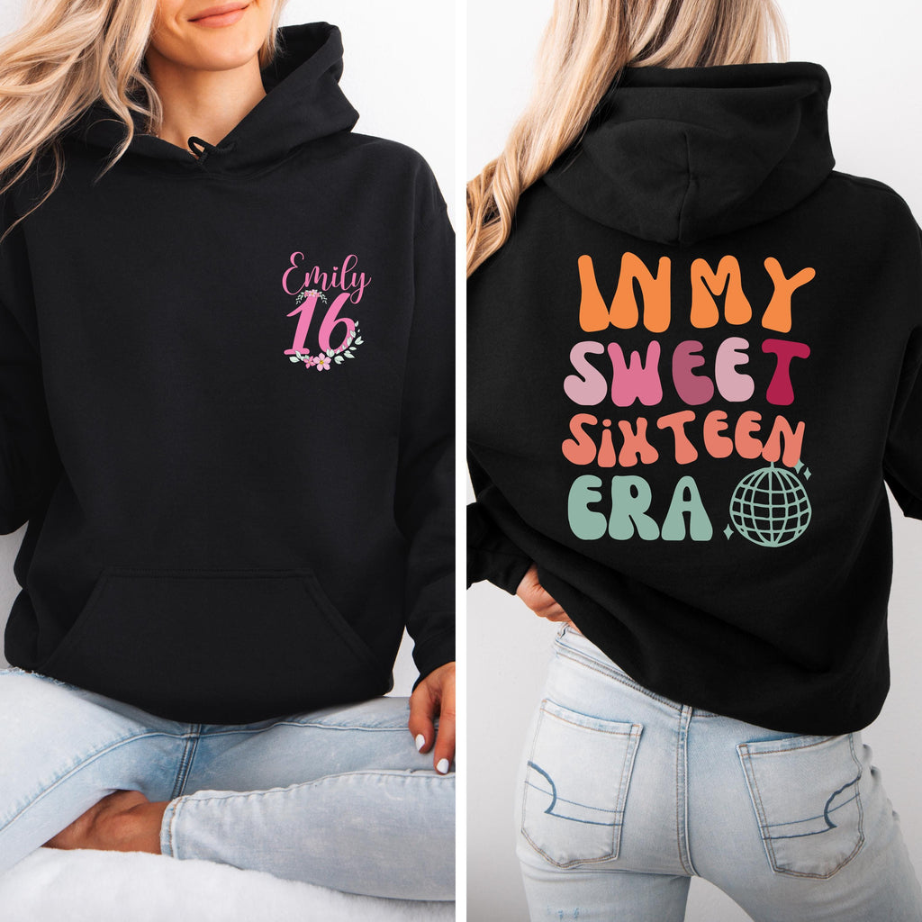 Personalized Sweet 16 Hoodie: Trendy Birthday Party Sweatshirt