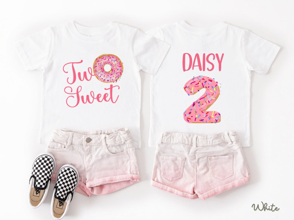 Two Sweet 2nd Birthday Shirt, Donut Birthday Shirt, Second Birthday Shirt Girl, Two Sweet Donut Shirt, Personalized Toddler Tee, Cute Outfit
