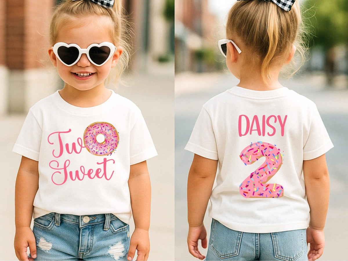 Two Sweet 2nd Birthday Shirt, Donut Birthday Shirt, Second Birthday Shirt Girl, Two Sweet Donut Shirt, Personalized Toddler Tee, Cute Outfit