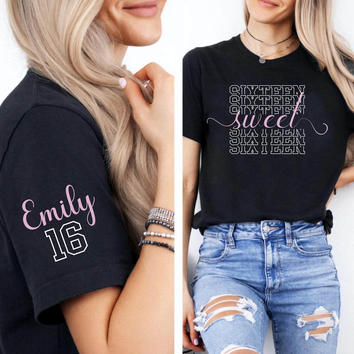 16th Birthday Sweatshirt: Custom Name and Year - Retro Style