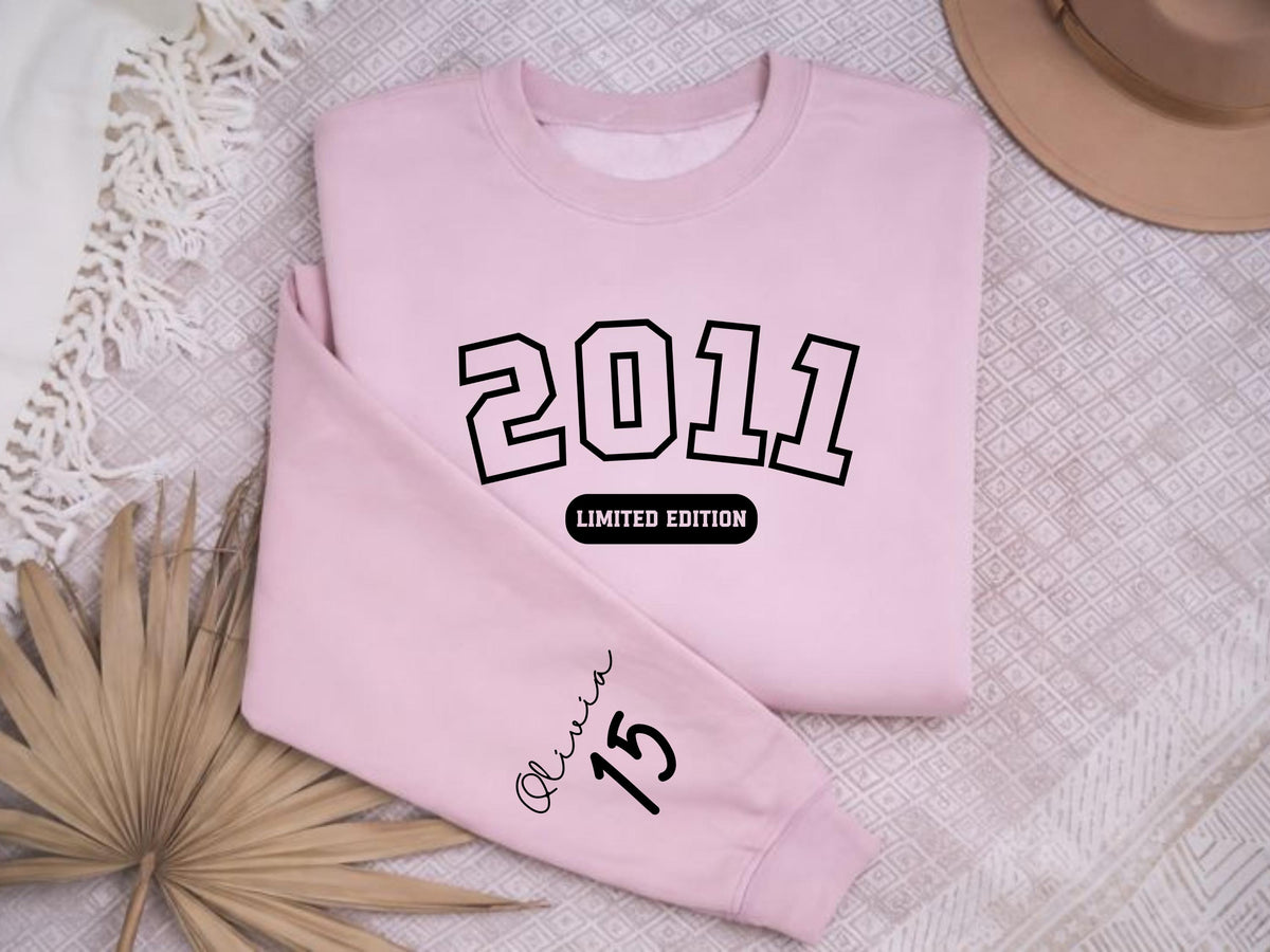 Custom Quinceanera Gifts for Girls:  Cotton 15th Birthday Shirt for 15 Years Old