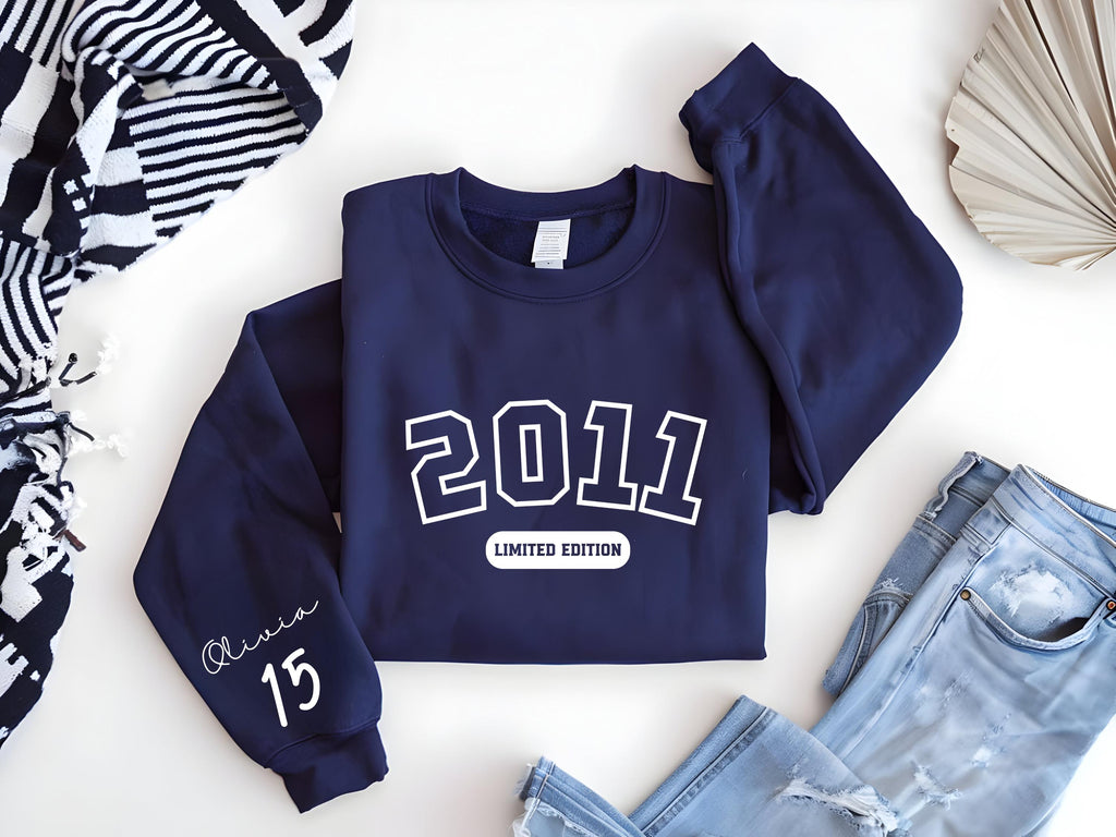 Custom Quinceanera Gifts for Girls:  Cotton 15th Birthday Shirt for 15 Years Old