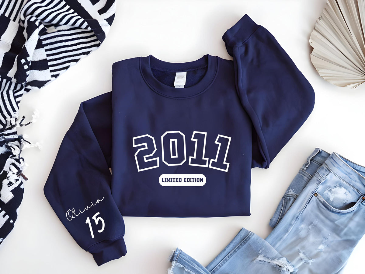 Custom Quinceanera Gifts for Girls:  Cotton 15th Birthday Shirt for 15 Years Old