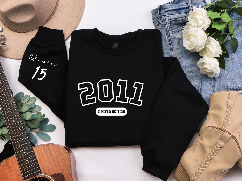 Custom Quinceanera Gifts for Girls:  Cotton 15th Birthday Shirt for 15 Years Old