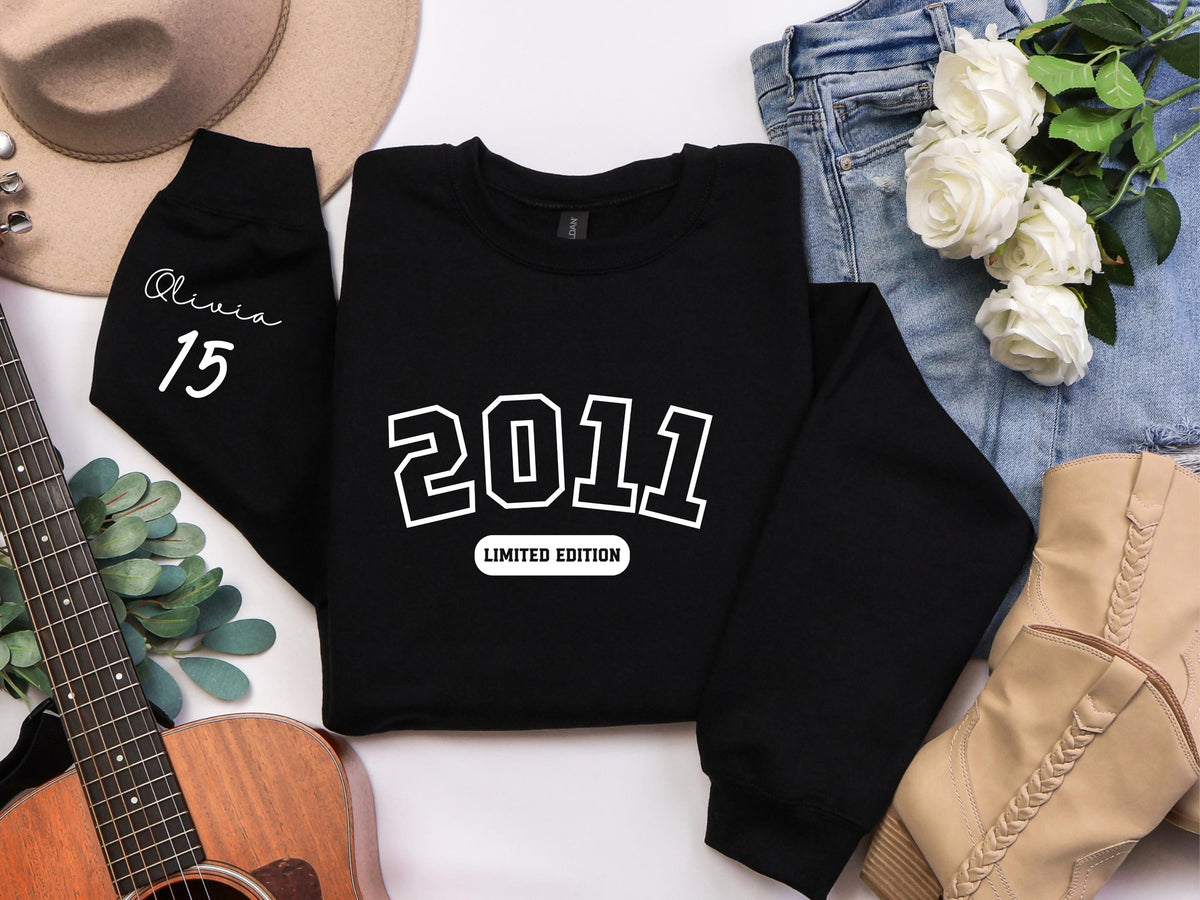 Custom Quinceanera Gifts for Girls:  Cotton 15th Birthday Shirt for 15 Years Old