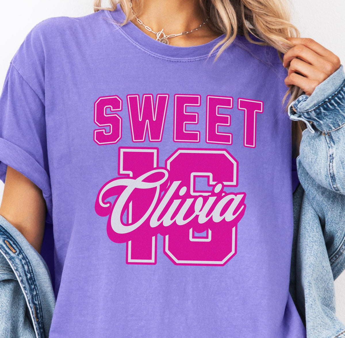16th Birthday Shirt,Personalized 16th Birthday Gift Girl,Custom Sweet Sixteen Present,Comfort Colors Tee,Milestone Gift for Daughter