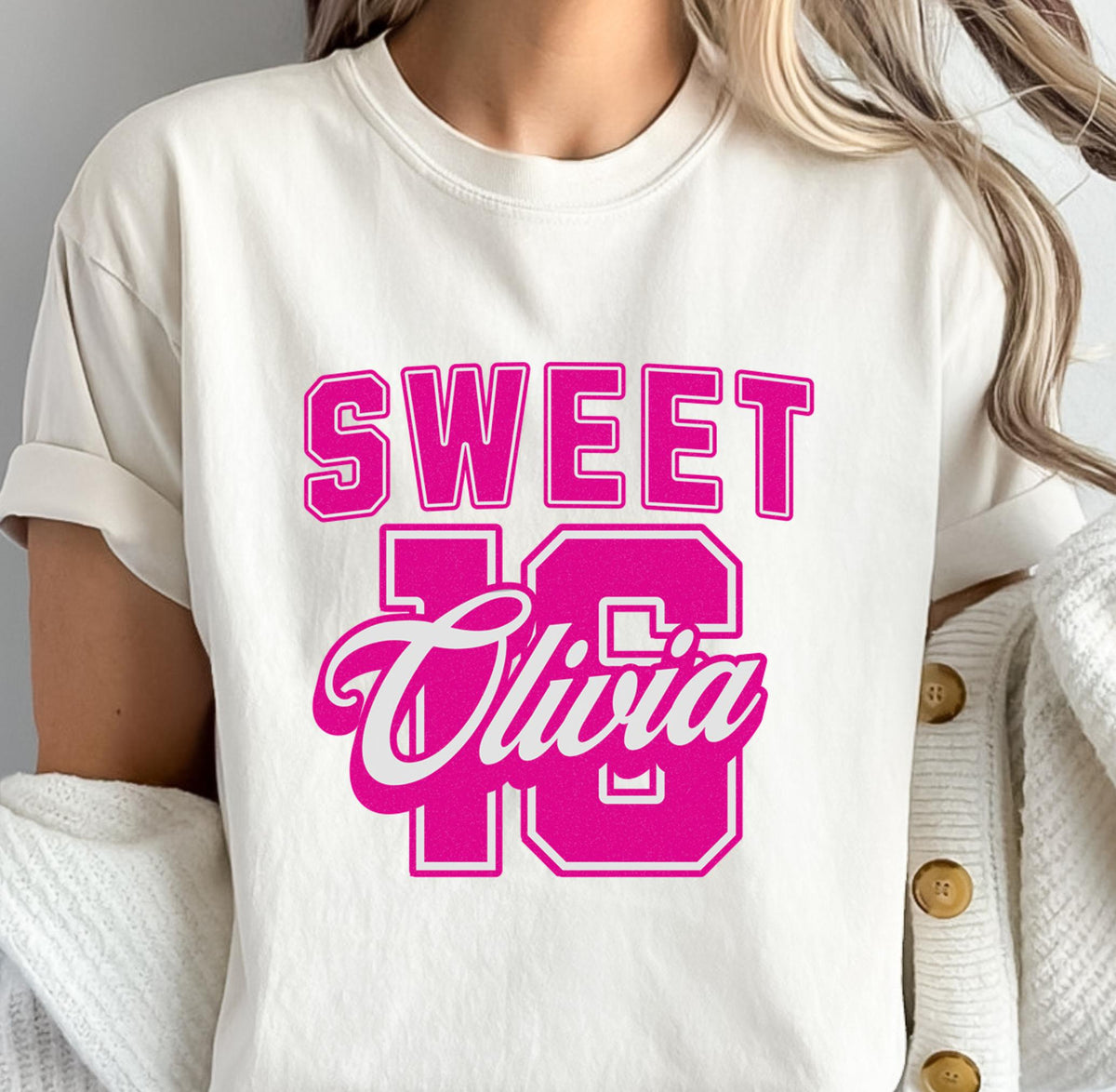 16th Birthday Shirt,Personalized 16th Birthday Gift Girl,Custom Sweet Sixteen Present,Comfort Colors Tee,Milestone Gift for Daughter