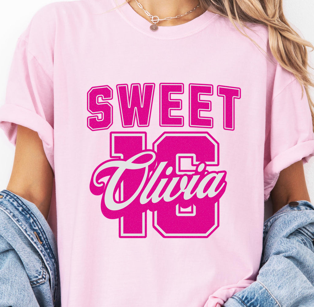 16th Birthday Shirt,Personalized 16th Birthday Gift Girl,Custom Sweet Sixteen Present,Comfort Colors Tee,Milestone Gift for Daughter