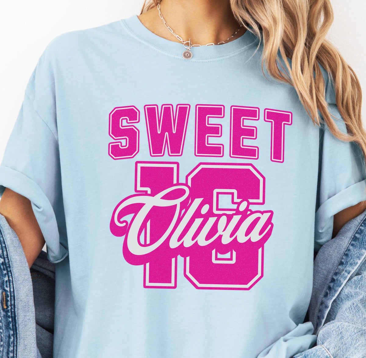 16th Birthday Shirt,Personalized 16th Birthday Gift Girl,Custom Sweet Sixteen Present,Comfort Colors Tee,Milestone Gift for Daughter