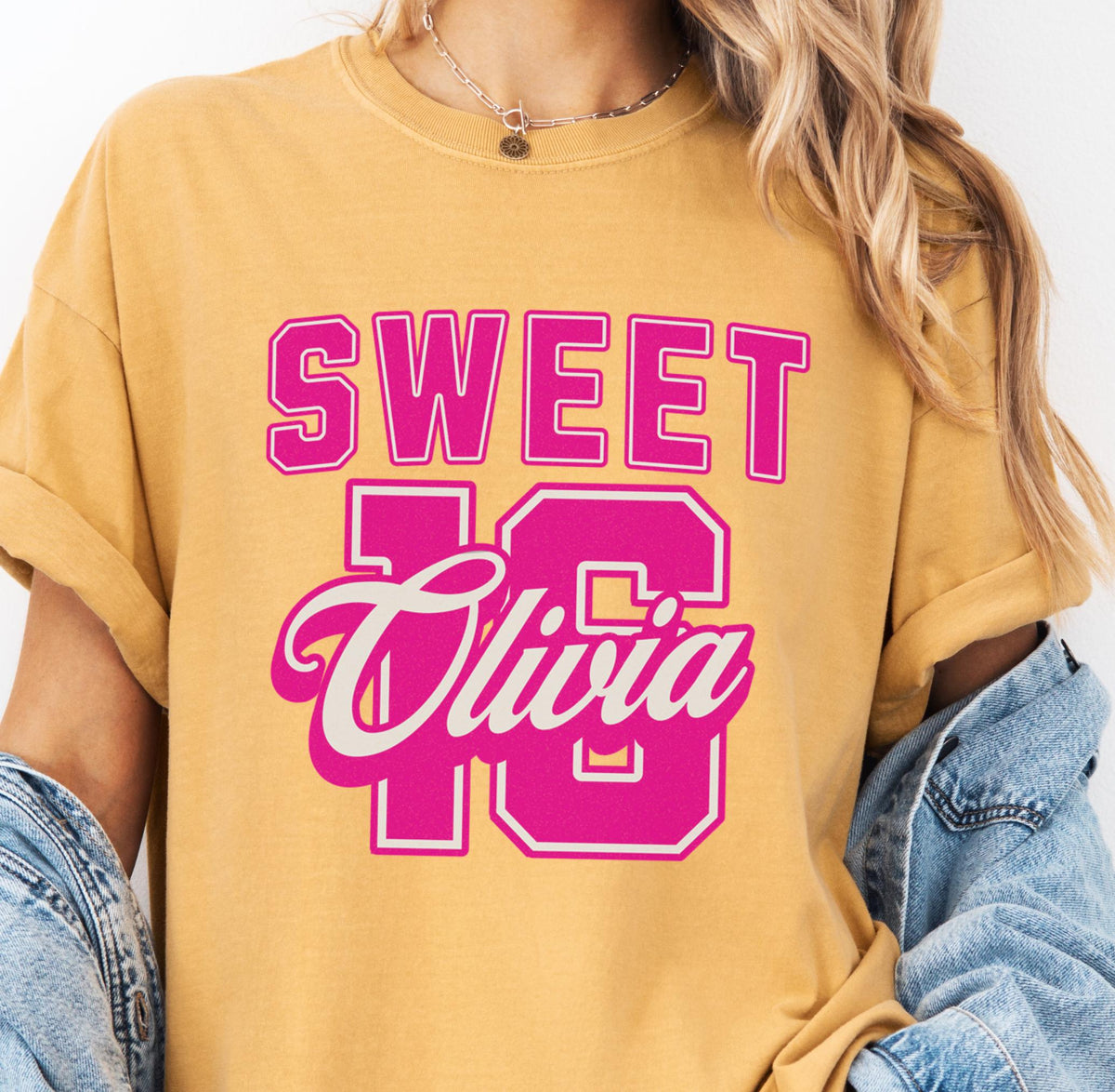 16th Birthday Shirt,Personalized 16th Birthday Gift Girl,Custom Sweet Sixteen Present,Comfort Colors Tee,Milestone Gift for Daughter