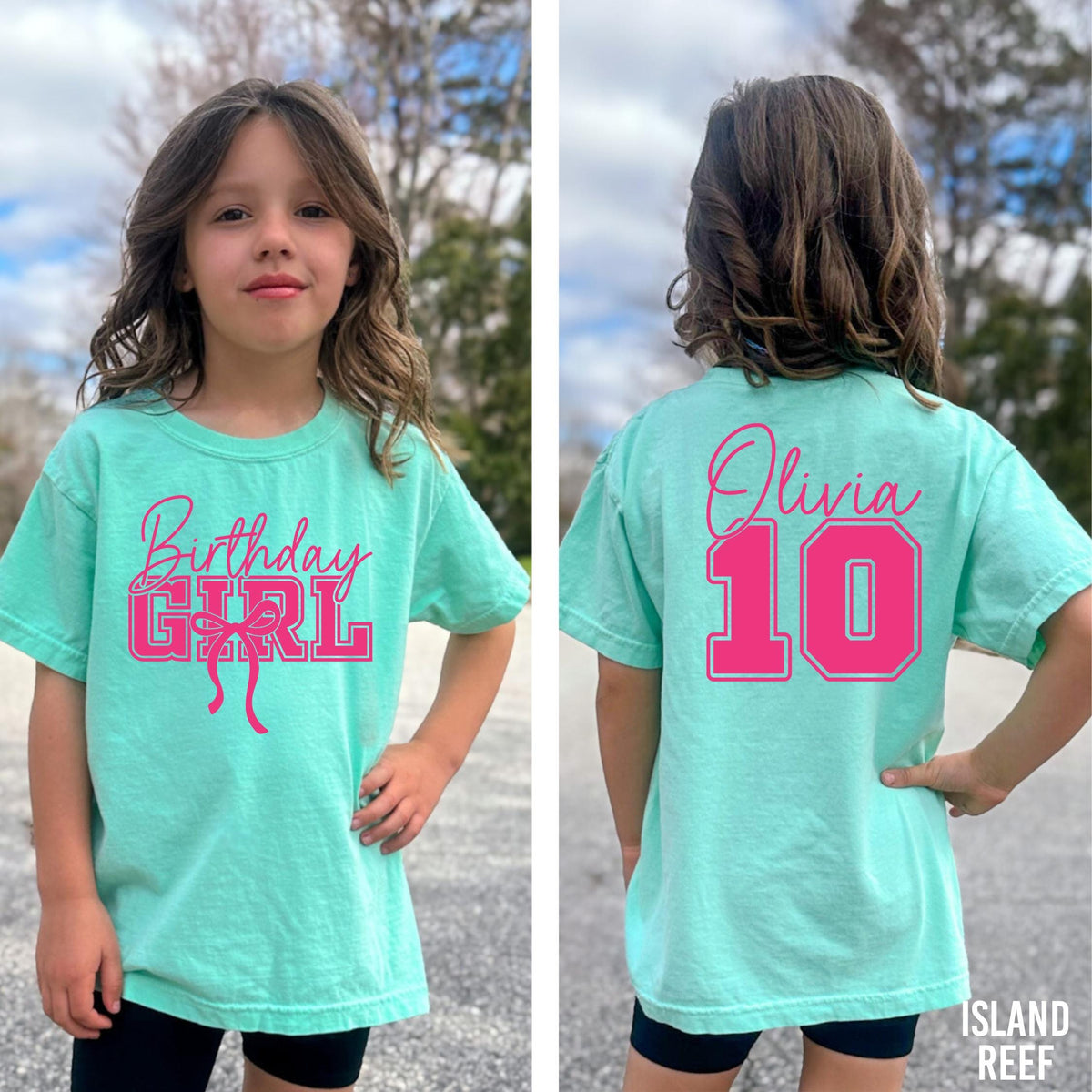 Personalized Birthday Girl Shirt, Kid's Comfort Colors Shirt, Custom Girl's Birthday Shirt, 10th Birthday Shirt, 10th Birthday Girl, Gift