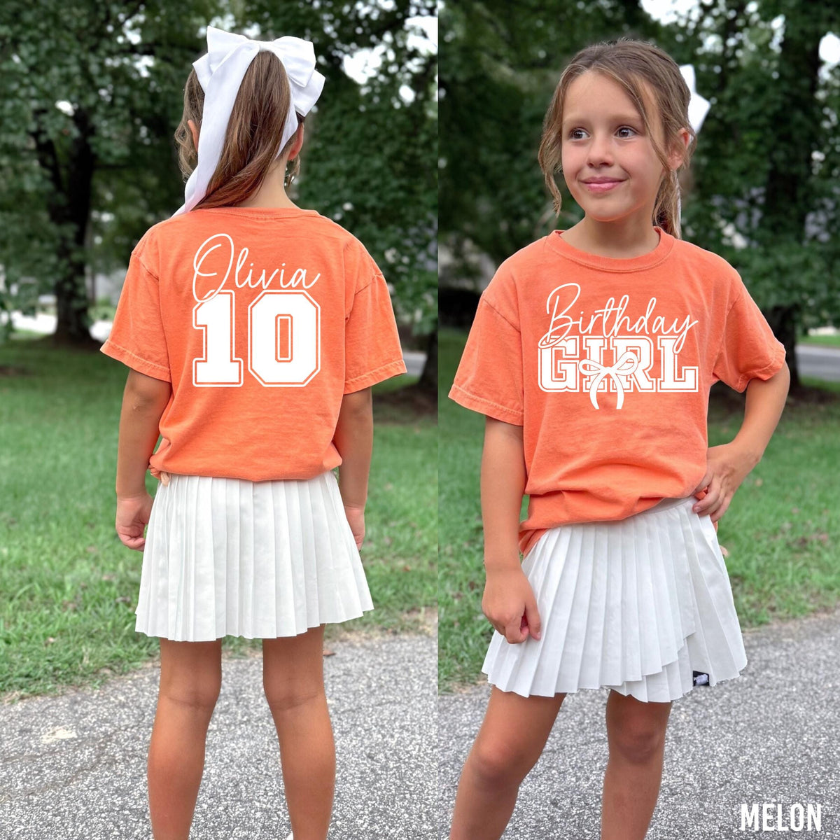 Personalized Birthday Girl Shirt, Kid's Comfort Colors Shirt, Custom Girl's Birthday Shirt, 10th Birthday Shirt, 10th Birthday Girl, Gift