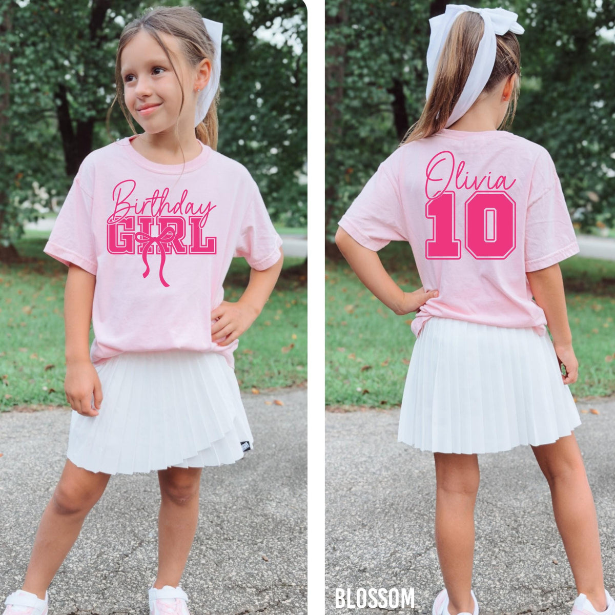 Personalized Birthday Girl Shirt, Kid's Comfort Colors Shirt, Custom Girl's Birthday Shirt, 10th Birthday Shirt, 10th Birthday Girl, Gift