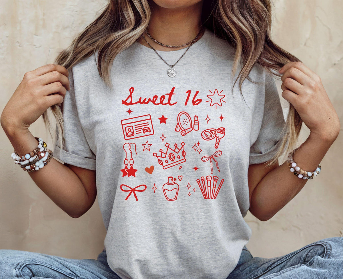 Sweet 16 Birthday Shirt | Milestone Celebration Tee | Teen Girl Gift