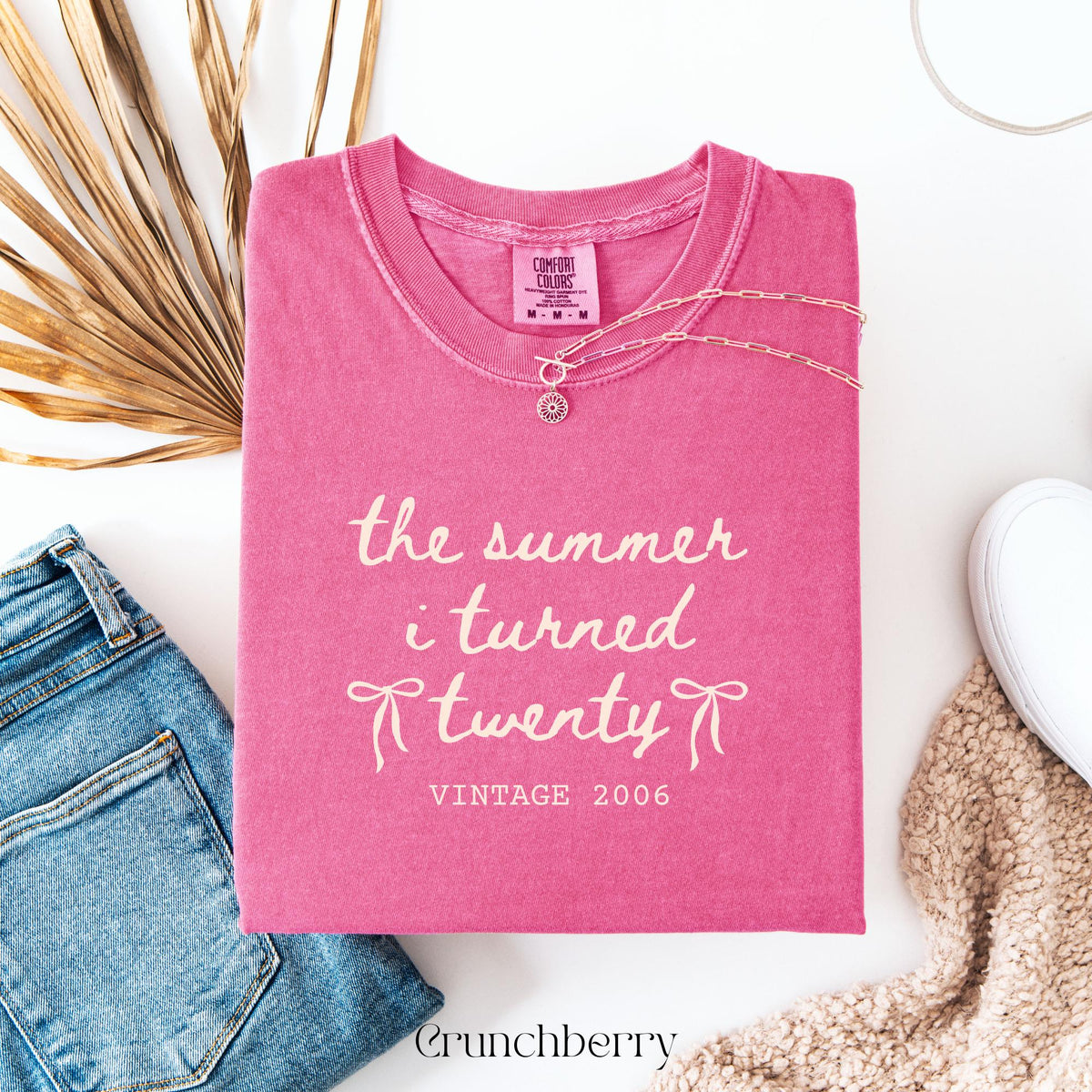 Custom 20th Birthday Shirt Comfort Colors Summer I Turned 20 Bday Party Tee, 20th Birthday Gift, Birthday Girl Shirt, 20th Birthday Party