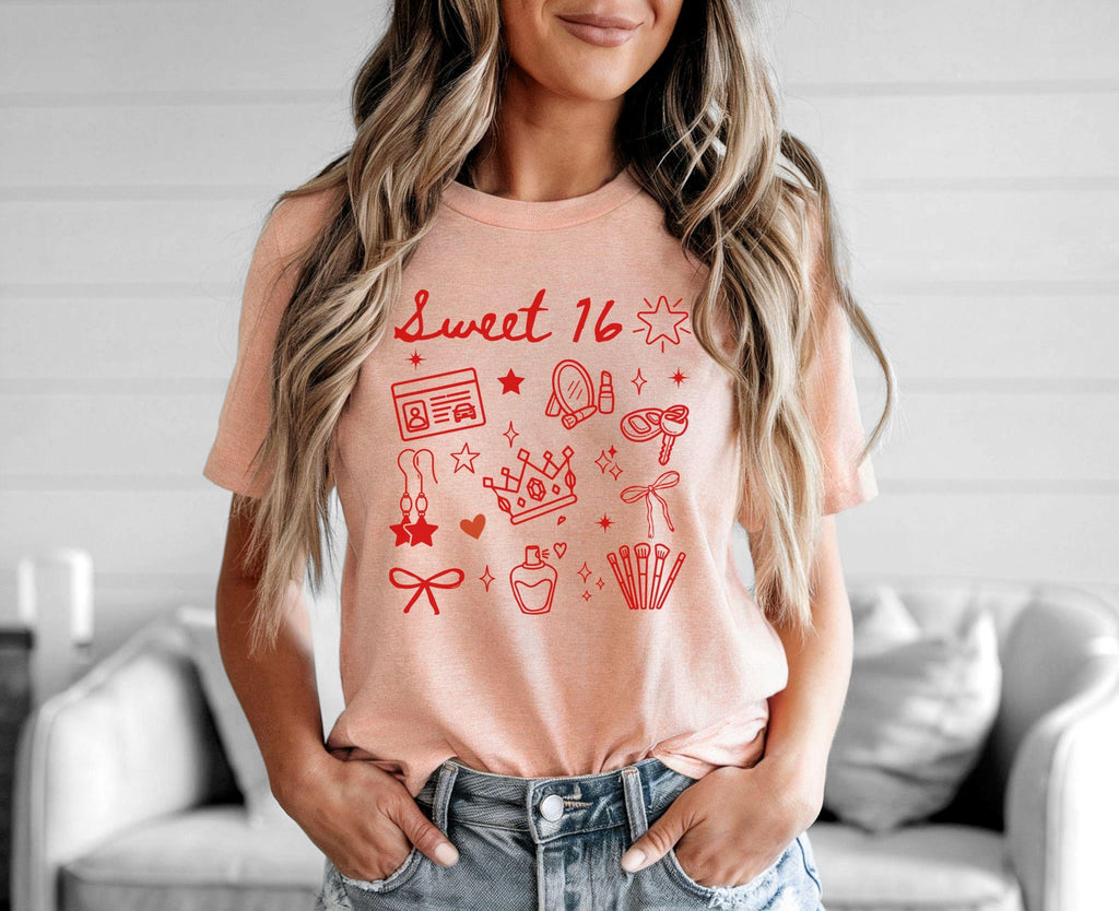 Sweet 16 Birthday Shirt | Milestone Celebration Tee | Teen Girl Gift