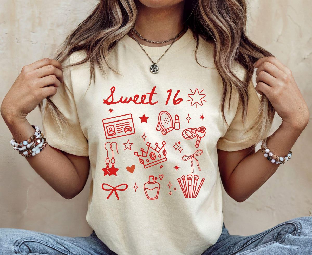 Sweet 16 Birthday Shirt | Milestone Celebration Tee | Teen Girl Gift