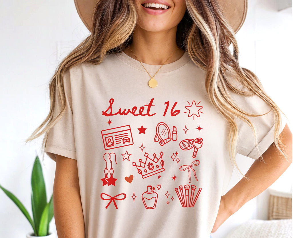 Sweet 16 Birthday Shirt | Milestone Celebration Tee | Teen Girl Gift