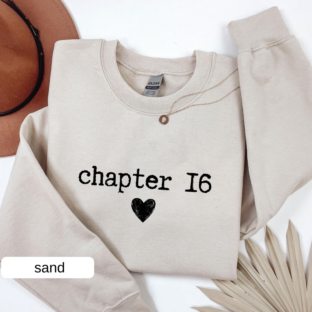 16th Birthday Gifts For Girls, Sweet 16 Years Old Birthday Shirt,  Chapter 16 Sweatshirt Book Lover, 16th Bday Gift For Daughter, Sister