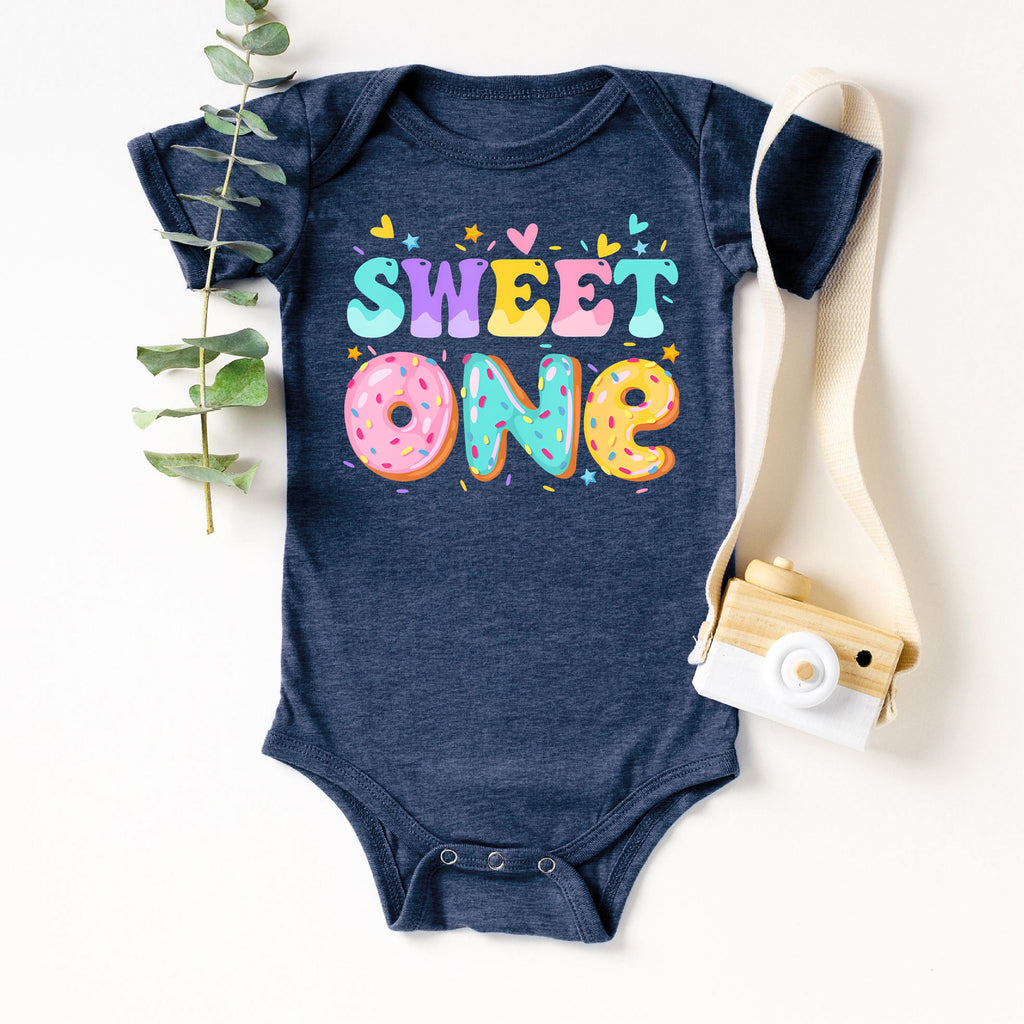 Sweet One First Birthday Matching Family Shirts, Custom 1st Birthday T-shirt, Donut First Birthday Tee, Mom Dad Sister Brother Aunty Sweater