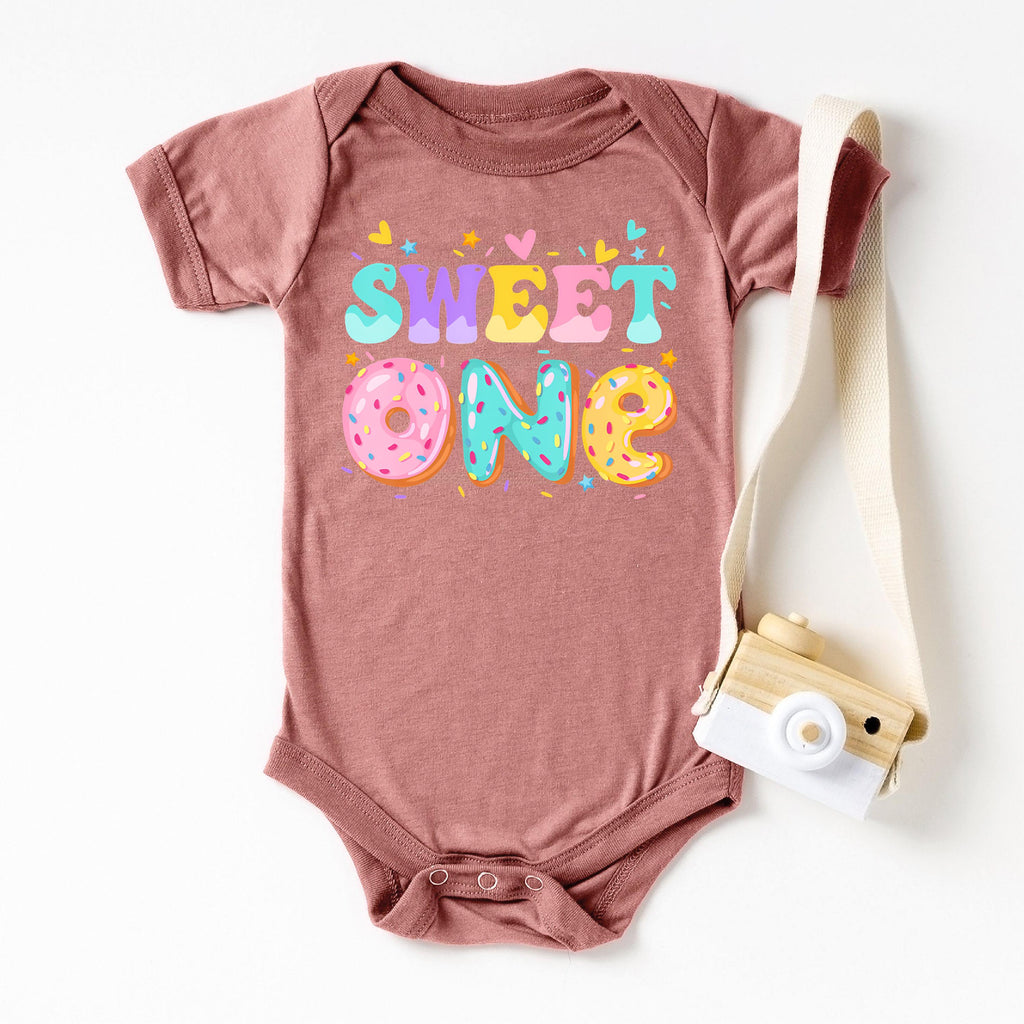 Sweet One First Birthday Matching Family Shirts, Custom 1st Birthday T-shirt, Donut First Birthday Tee, Mom Dad Sister Brother Aunty Sweater