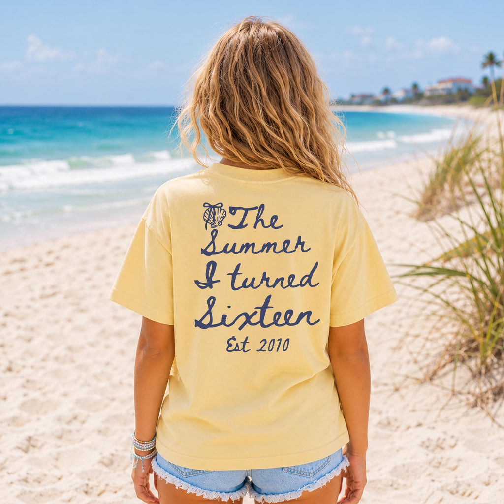 The Summer I Turned 16 Shirt • Sweet 16 Birthday Shirt • Personalized Birthday Shirt • Summer Birthday Outfit • Comfort Colors
