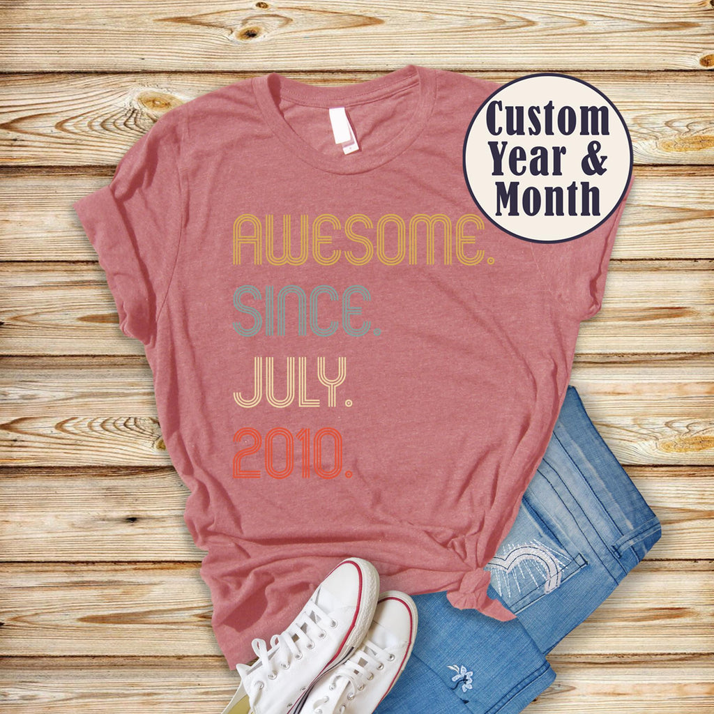 Awesome Since 2010 Shirt, 16th Birthday Gift, 16th Birthday idea, Birthday Gift for Him, 16th Birthday Shirt, Personalized Birthday Tshirt