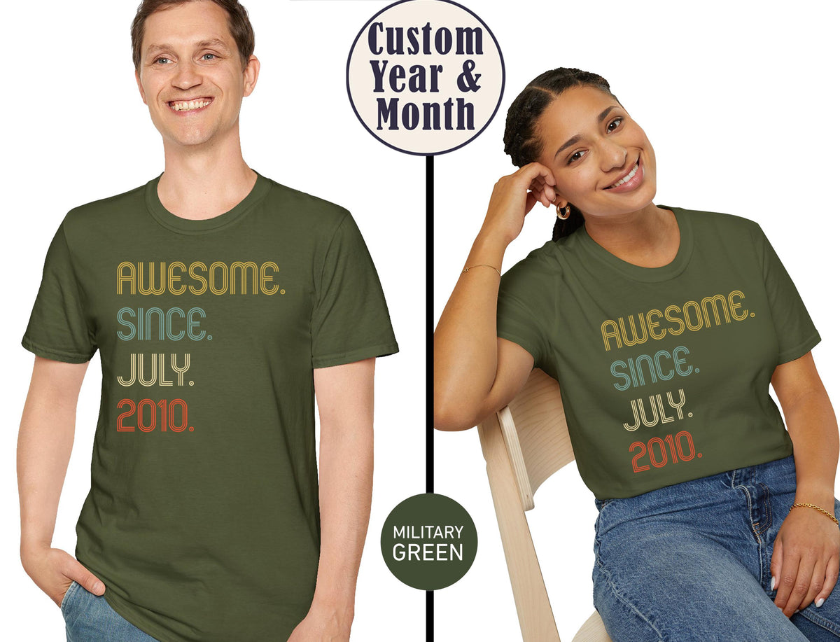 Awesome Since 2010 Shirt, 16th Birthday Gift, 16th Birthday idea, Birthday Gift for Him, 16th Birthday Shirt, Personalized Birthday Tshirt