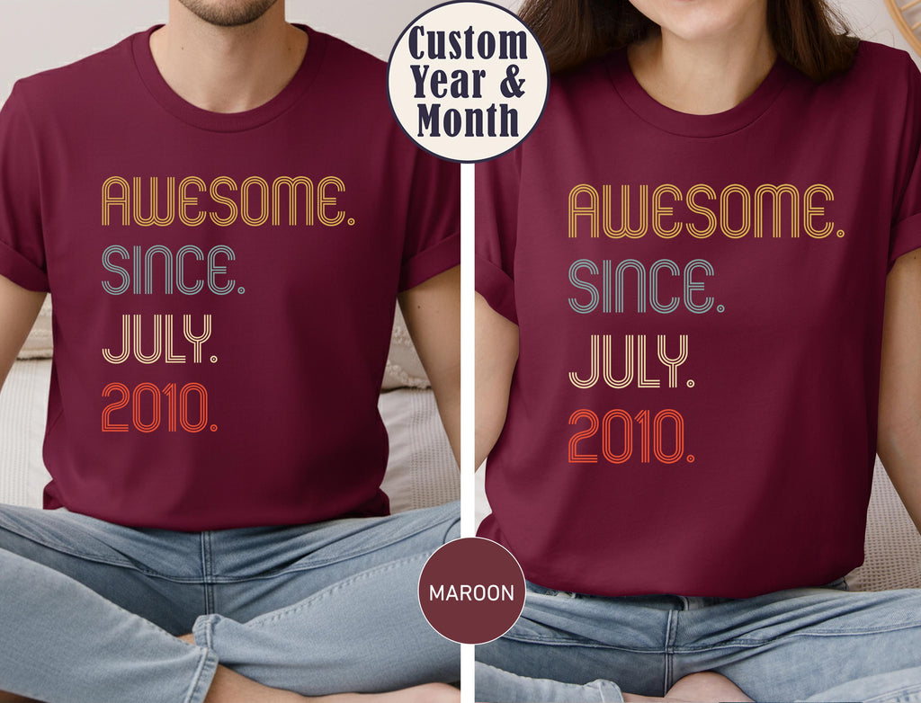 Awesome Since 2010 Shirt, 16th Birthday Gift, 16th Birthday idea, Birthday Gift for Him, 16th Birthday Shirt, Personalized Birthday Tshirt