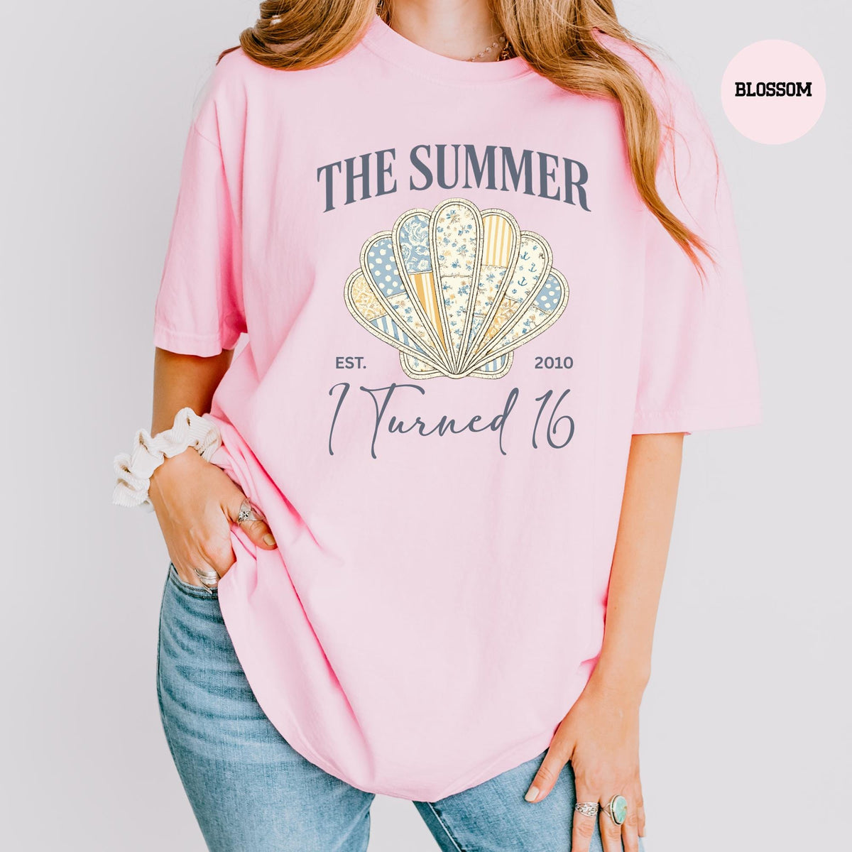 The Summer I Turned 16 Shirt, Sweet 16 Birthday Gift for Her, Aesthetic Beach Birthday Tshirt, Retro Summer Teen Girl Clothes